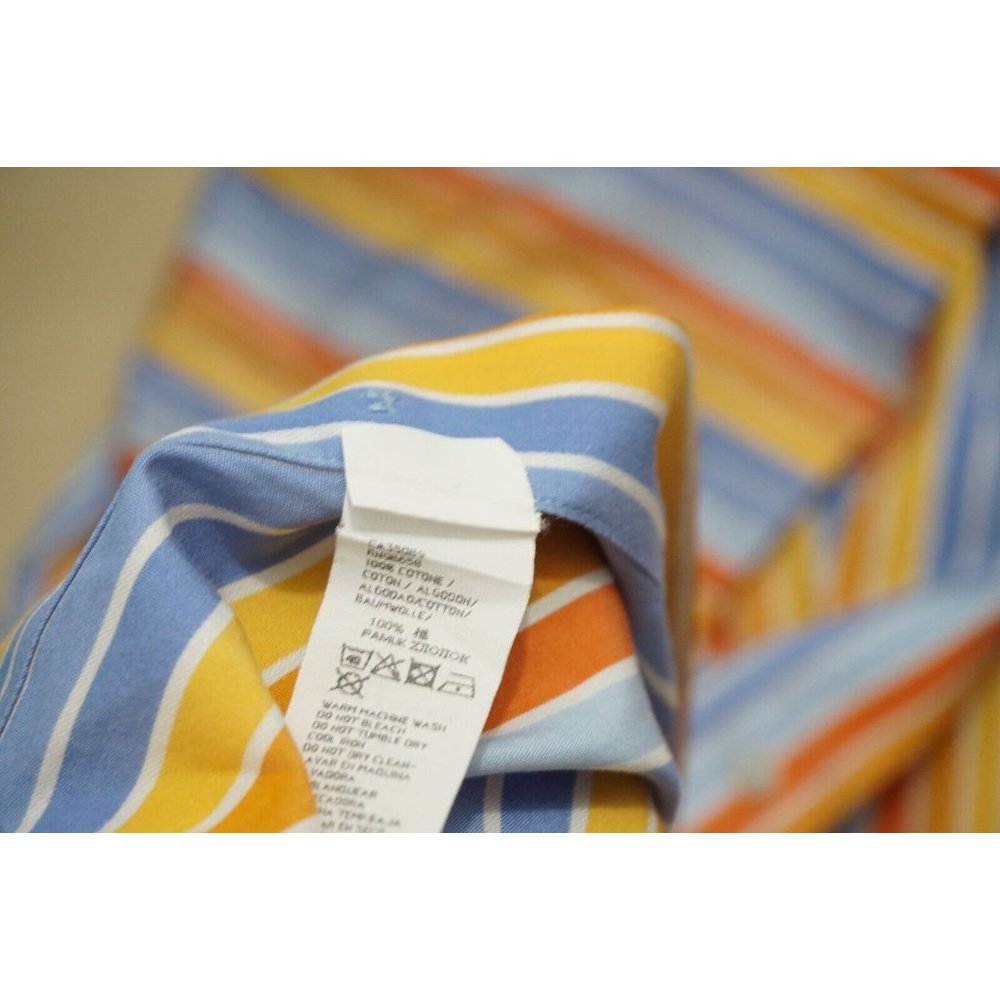 Paul & Shark Yachting Bright Multicolor Striped Short Sleeve Button Up shirt 42 - Picture 3 of 5